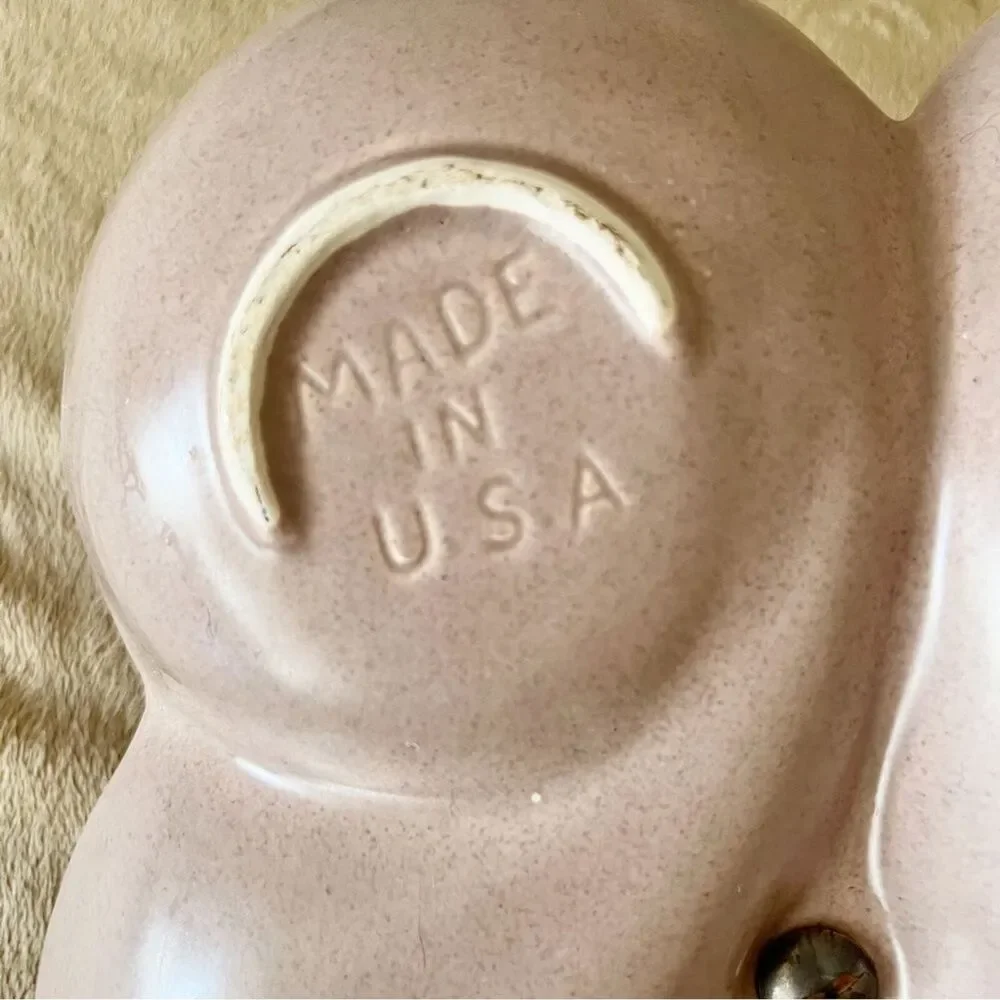 Vintage California Pottery Pink Trinket Tray | Mid Century Modern Vanity Dish